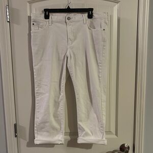 Eddie Bauer White Ankle Cropped Jeans